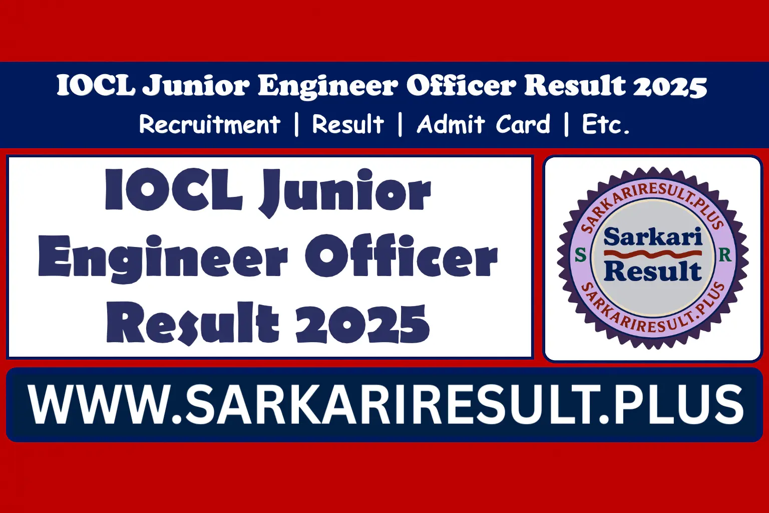 IOCL Junior Engineer Officer Result