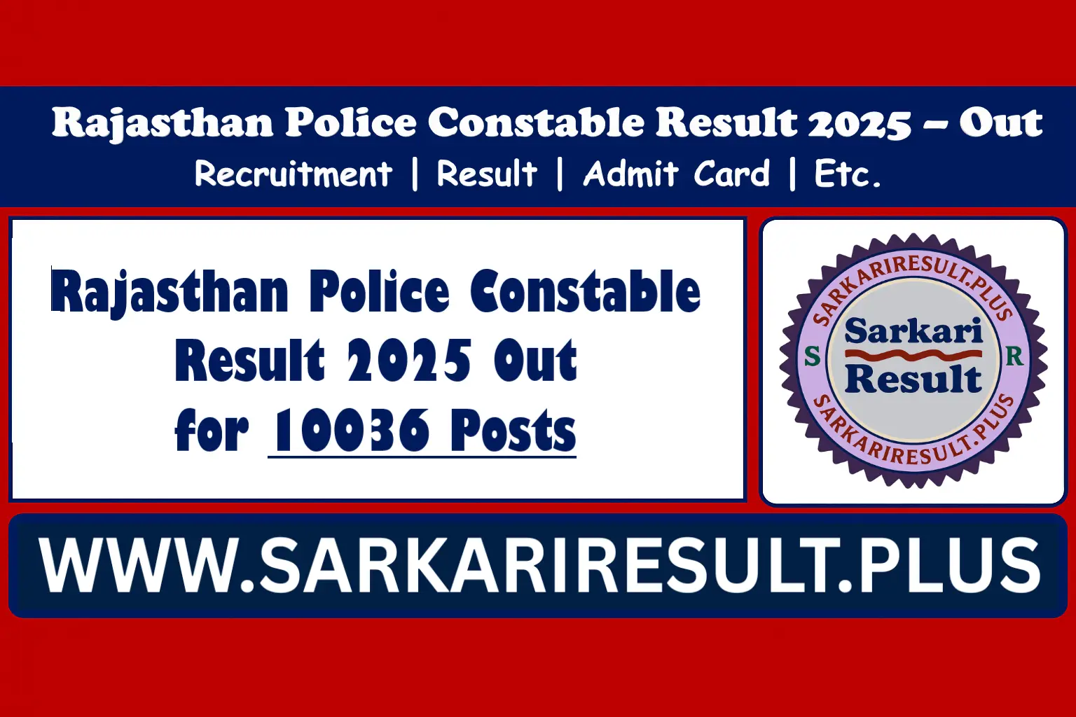 Rajasthan Police Constable Result 2025