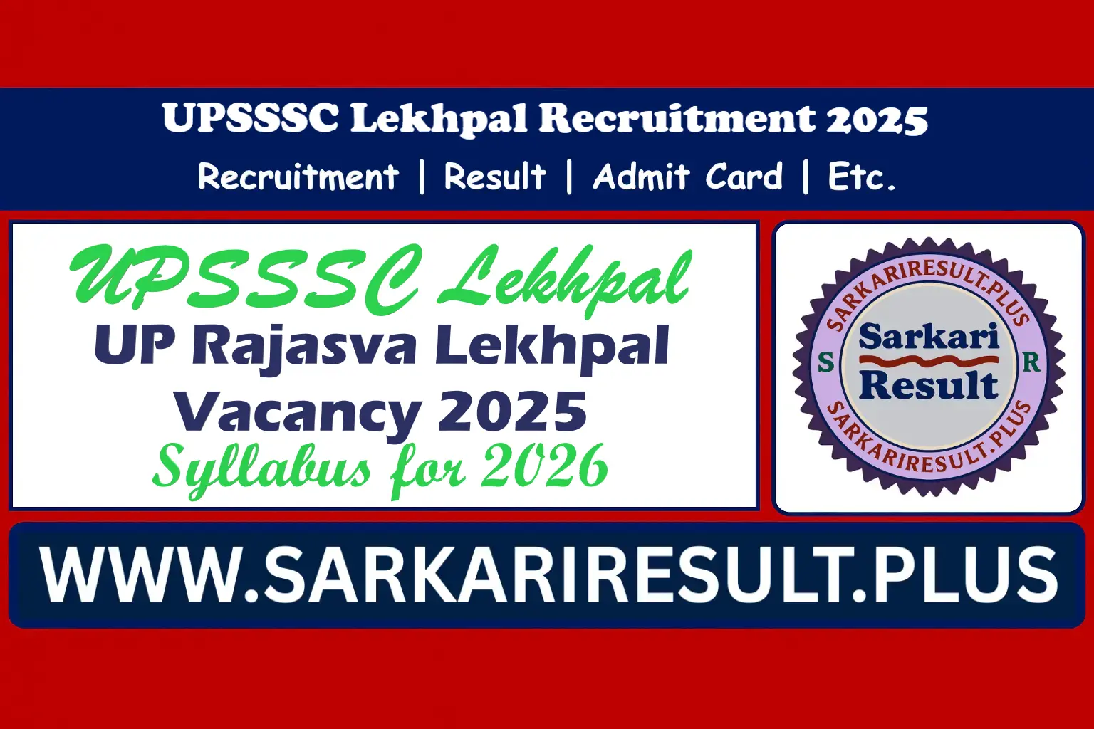 UPSSSC Lekhpal Syllabus
