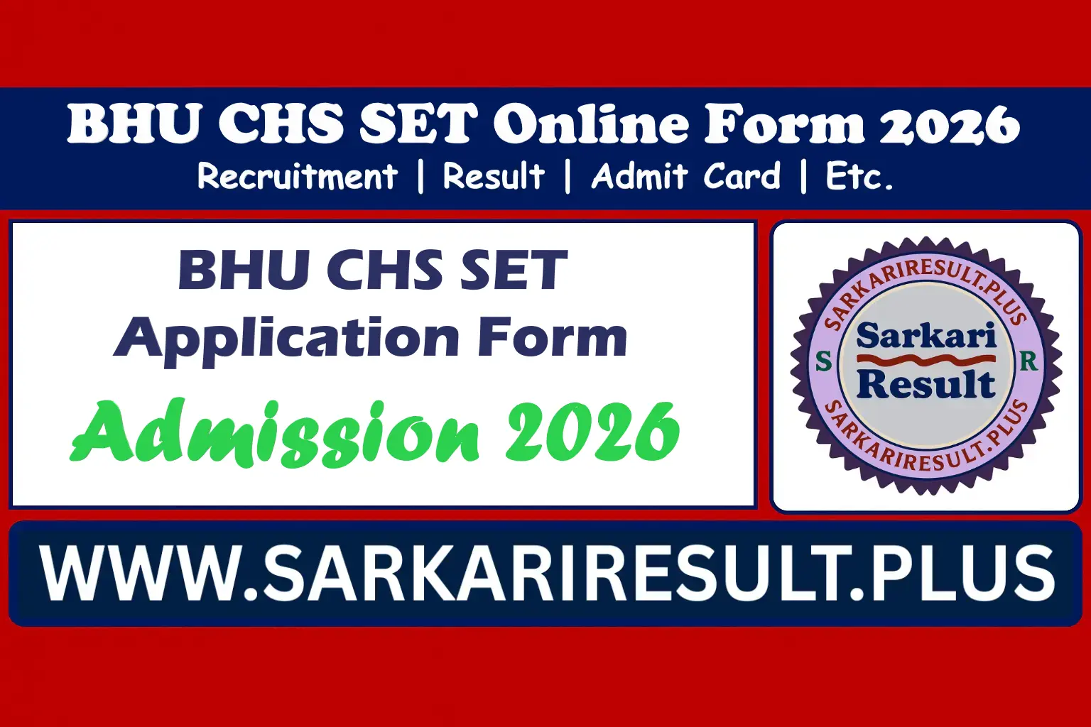BHU CHS SET Online Form 2026