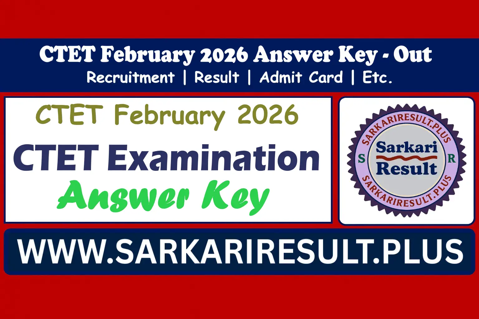 CTET Answer Key 2026