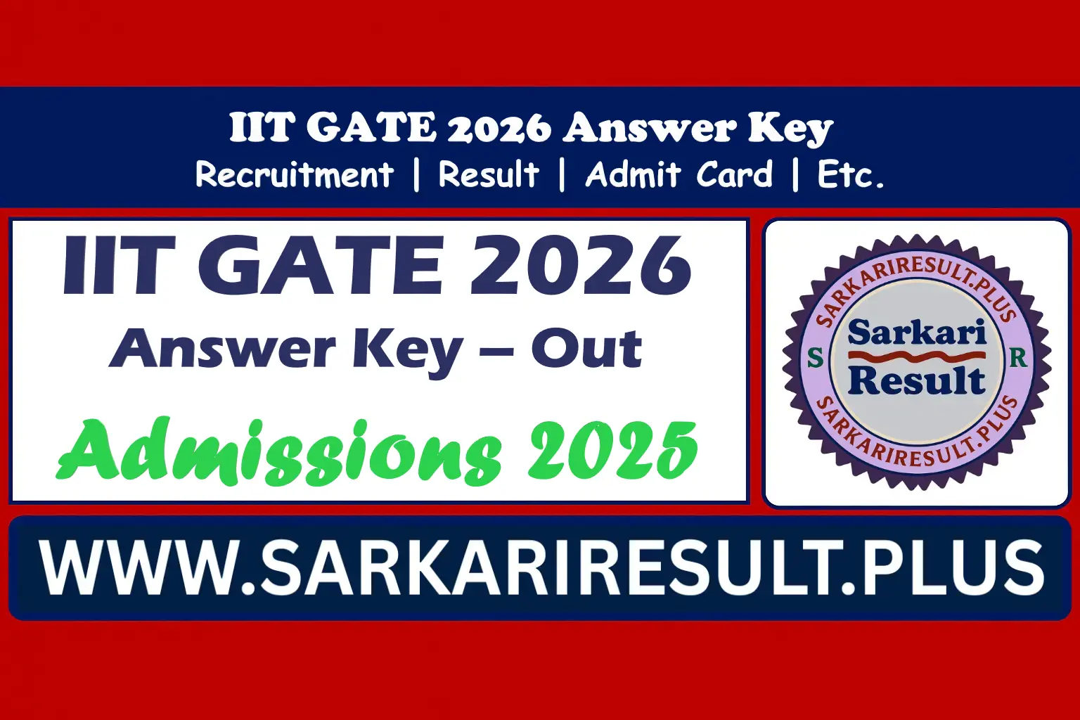 IIT GATE Answer Key 2026