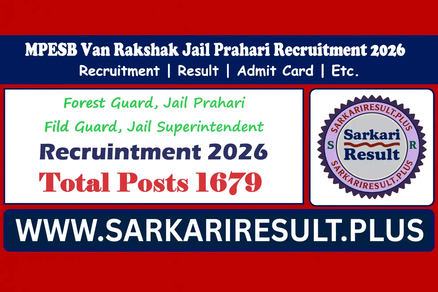 MPESB Van Rakshak Jail Prahari Recruitment 2026