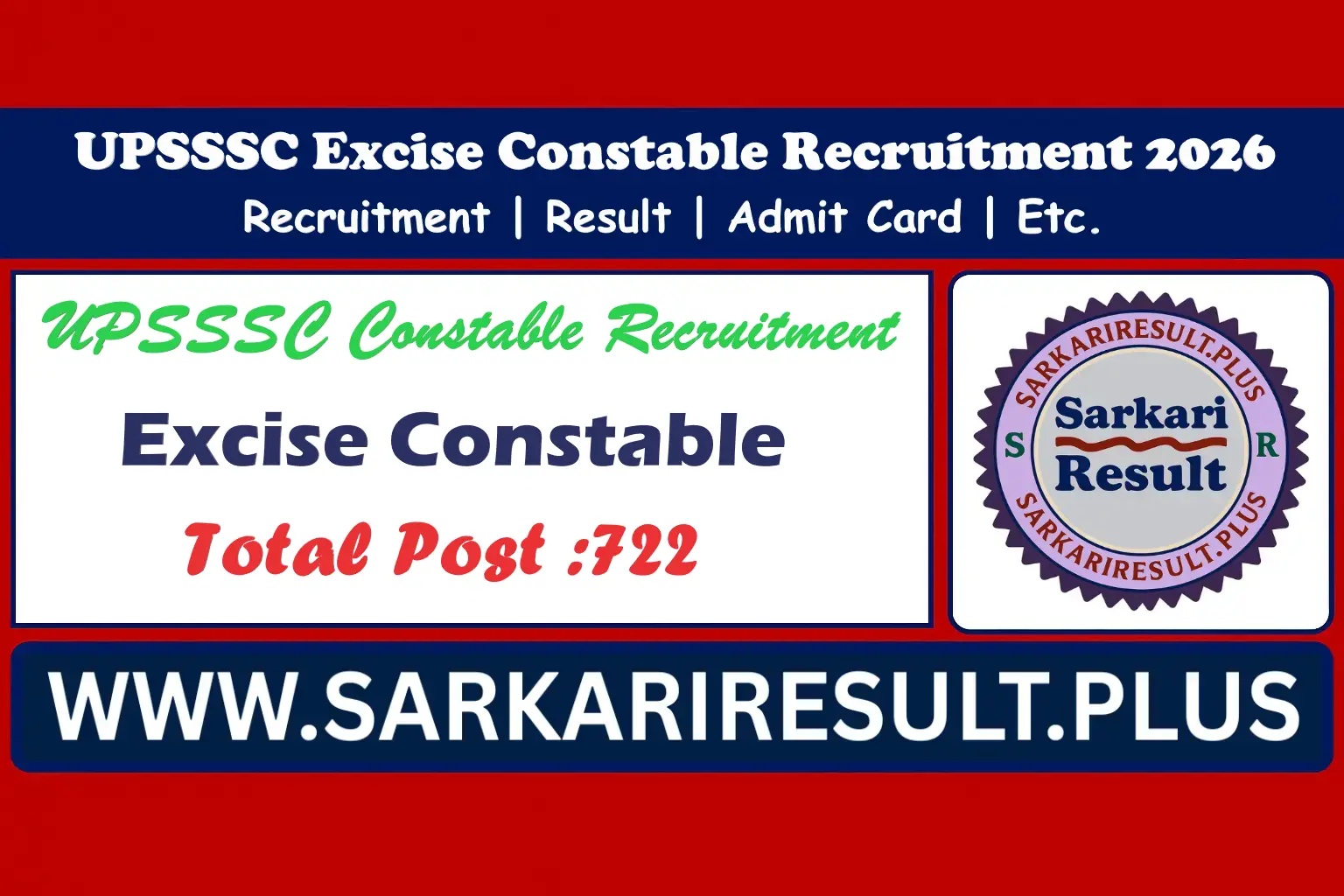 UPSSSC Excise Constable Recruitment 2026 Online